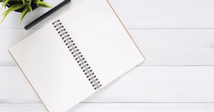 Planning - White Blank Notebook