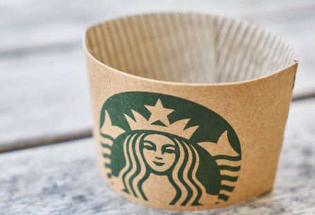 Branding - Brown Starbucks Paper on Gray Wooden Surface