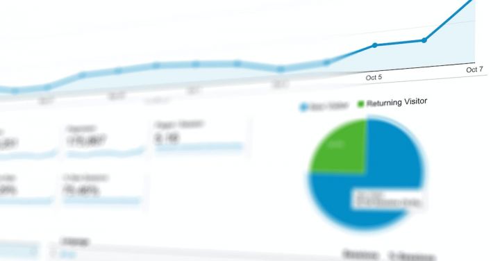 Analytics - Blue and Green Pie Chart