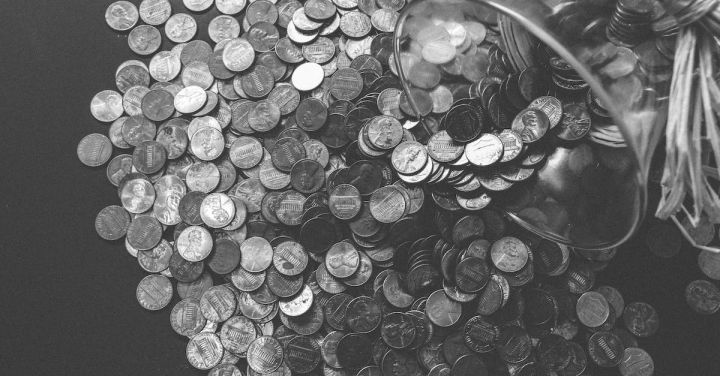 Budgeting - Grayscale Photo of Coins